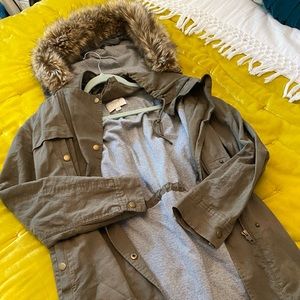 LOFT small army green coat